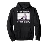 Mujer de anime. Todavía afuera. Tormenta adentro. Sudadera con Capucha
