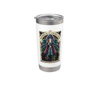 Mujer de cierta rabia Feminismo Arte manchado Mujeres Derecho Vaso térmico de acero inoxidable de doble pared