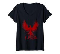 Mujer De Las Cenizas de Roma - SPQR Phoenix Camiseta Cuello V