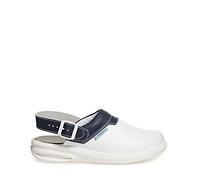 Mujer de piel Unisex Abeba cityboard zuecos calzado de trabajo zapatos nuevos kissimoto Blanco blanco Talla:45