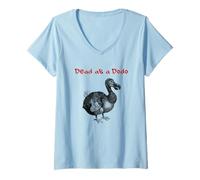 Mujer Dead As A Dodo (Funny Diching) (Gráfico) Camiseta Cuello V