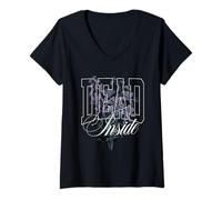 Mujer Dead Inside with Pastel Floral Camiseta Cuello V