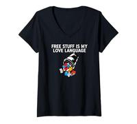 Mujer Deals Hunter Free Stuff Is My Love Language Camiseta Cuello V