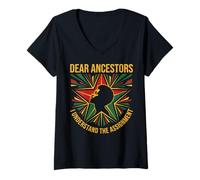 Mujer Dear Ancestors I Understand The Assignment Pro Black Pride Camiseta Cuello V