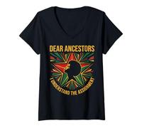 Mujer Dear Ancestors I Understand The Assignment Pro Black Pride Camiseta Cuello V
