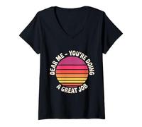 Mujer Dear Me You'Re Doing A Great Job Self-Talk Reminder - Camiseta Cuello V