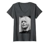 Mujer Debbie Harry Blondie Corazón De Cristal Cantante Videodrome 1983 Camiseta Cuello V
