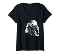 Mujer Debbie Harry Blondie Gira Eat to The Beat Era 1980 Camiseta Cuello V