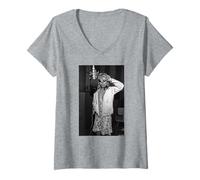 Mujer Debbie Harry Blondie grabando en Nueva York Martyn Goddard Camiseta Cuello V