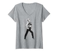 Mujer Debbie Harry Blondie Líneas Paralelas Era 1978 Allan Ballard Camiseta Cuello V