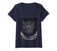 Mujer Decarabia Estrella del Pacto Infernal Camiseta Cuello V