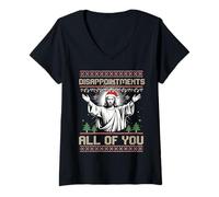 Mujer Decepciones Todos Ustedes Jesús Navidad Feo Camiseta Cuello V
