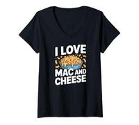 Mujer Declaración audaz de I Love Mac And Cheese Camiseta Cuello V