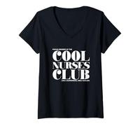 Mujer Declaración de Enfermera Cool Nurses Club Camiseta Cuello V