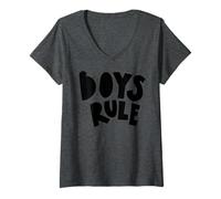 Mujer Declaración de Estilo Juvenil de Frase audaz para niños Camiseta Cuello V