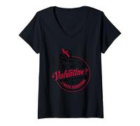 Mujer Declaración de San Valentín? Odio a Todos Camiseta Cuello V