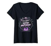 Mujer Decoraciones de cumpleaños K Pop It' My Birthday Boy KPOP Birthday Camiseta Cuello V