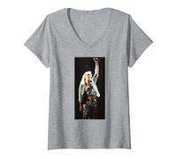 Mujer Def Leppard Live Joe Elliott Adrenalizar Era 1992 Camiseta Cuello V
