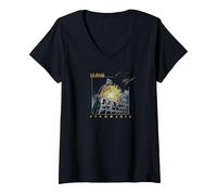 Mujer Def Leppard - Piromanía Vintage Camiseta Cuello V, Negro, XL