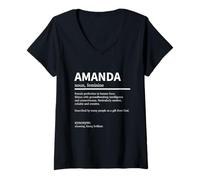 Mujer Definición Amanda Nombre Amanda Nombre Amanda Camiseta Cuello V