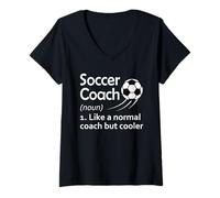 Mujer Definición de Entrenador de fútbol como un Entrenador Normal Pero más Fresco Camiseta Cuello V