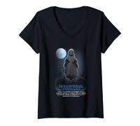 Mujer Definición de investigador Paranormal Fantasma Investigación Humor Camiseta Cuello V