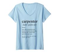 Mujer Definición de precisión y cuidado del carpintero Camiseta Cuello V