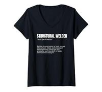 Mujer Definición de Soldador Estructural Diccionario Divertido Camiseta Cuello V
