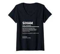 Mujer Definición Siham Nombre Siham Nombre Siham Camiseta Cuello V