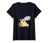 Mujer Deja de Hablar, Opinión, Sarcástico Camiseta Cuello V