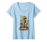 Mujer Déjalo desmoronarse Tarot Tower Lightning Art Camiseta Cuello V