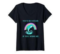 Mujer Delfín Serías más Fresco si Fueras yo Delfines Divertidos Camiseta Cuello V