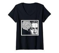 Mujer Demasiado Fuerte Salud Mental Mente Pensamiento excesivo Camiseta Cuello V
