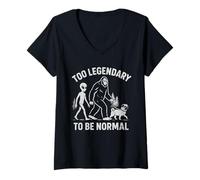 Mujer Demasiado Legendario para ser un Pug Normal de pie Grande Camiseta Cuello V