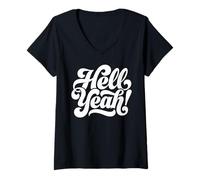 Mujer ¡Demonios, sí! Listo para la Fiesta! Camiseta Cuello V