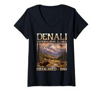 Mujer Denali National Park | Alaska Camiseta Cuello V