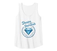 Mujer Denim and Diamonds Western Cowgirl Glam Style para Mujeres y Camiseta sin Mangas