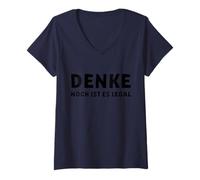 Mujer DENKE Noch ist ES Legal Camiseta Cuello V