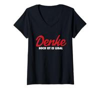 Mujer DENKE Noch ist ES Legal Camiseta Cuello V