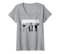 Mujer Depeche Mode Dave Gahan Banda Electrónica El Muro de Berlín Camiseta Cuello V