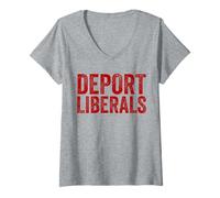 Mujer Deport Liberals Anti Liberal Conservador Deport Liberals Camiseta Cuello V