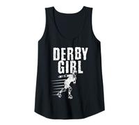 Mujer Derby Girl Roller Derby Patinador Pista Queen Camiseta sin Mangas