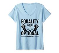 Mujer Derechos de Las Mujeres: Todos Somos Hombres Humanos, Grandes fanáticos de los Derechos Humanos Camiseta Cuello V