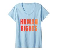 Mujer Derechos Humanos Camiseta Cuello V