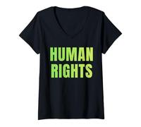 Mujer Derechos Humanos Camiseta Cuello V