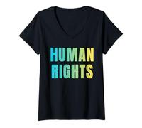 Mujer Derechos Humanos Camiseta Cuello V