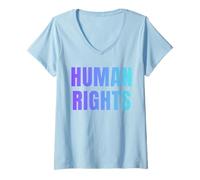 Mujer Derechos Humanos Camiseta Cuello V