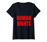 Mujer Derechos Humanos Camiseta Cuello V