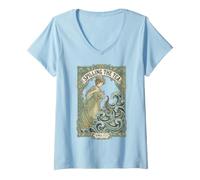 Mujer Derramando el té Desde 1773 Historia Americana Camiseta Cuello V
