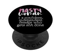 Mujer desagradable confiada Independiente obtiene Mierda Hecho Feminista PopSockets PopGrip Adhesivo